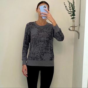 IRO Grey Lisbet Burnout Sweatshirt Size Medium